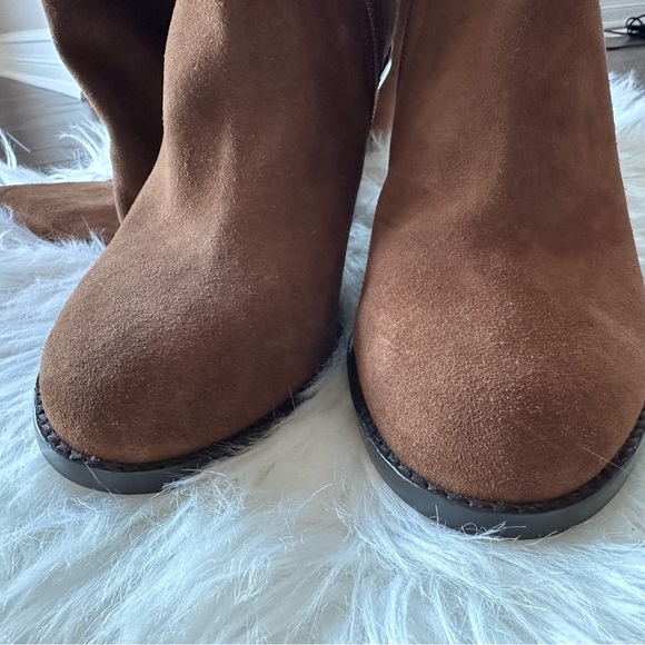 NWOB Gianni Bini Over the Knee Leather Suede Boots w Block Chunky Heel - Picture 9 of 15